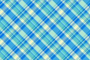 Striped background seamless fabric, sofa textile pattern texture. African tartan plaid check in cyan and light colors. vector