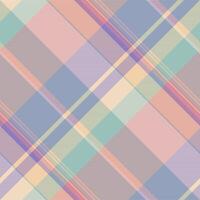 Production background check textile, customized fabric pattern. Model plaid texture seamless tartan in pastel and red colors. vector