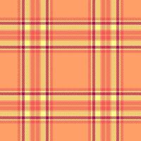 Sheet background texture tartan, front textile fabric seamless. Goose plaid check pattern in orange and yellow colors. vector