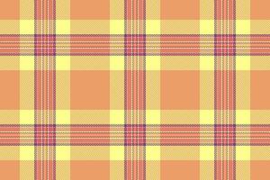 Vibrant autumnal plaid pattern in warm orange and pale yellow hues. Perfect for fallthemed designs, textile prints, or website backgrounds. Seamless repeat tile for versatile use. vector