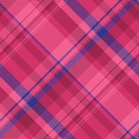 Dynamic pink and blue diagonal plaid pattern. Perfect for textile designs, website backgrounds, or modern branding projects. Striking geometric texture adds visual interest and energy. vector