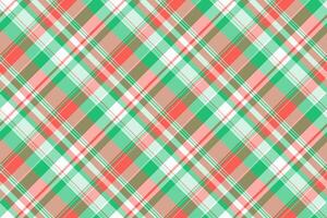 Chinese new year textile texture tartan, duvet plaid check. Rest fabric seamless pattern background in mint and red colors. vector