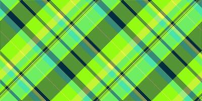 Crease plaid background seamless, open texture fabric textile. Kitchen check pattern tartan in bright and dark colors. vector