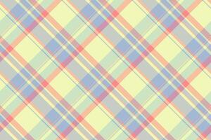 Serene seamless tartan fabric, season check plaid texture. Adorable pattern textile background in light and orange colors. vector