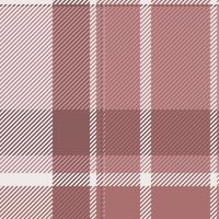 20s fabric pattern, thread textile check tartan. Goose foot plaid background seamless texture in red and rosy brown colors. vector