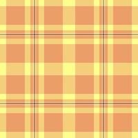 Choice texture plaid, packaging check pattern textile. Tracery seamless background tartan fabric in amber and orange colors. vector
