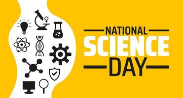 National Science Day background banner design vector