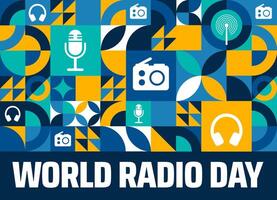 National Science Day geometric shape pattern background banner or poster design template. vector