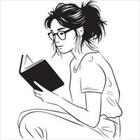 Calm and Cozy Reading Scene Illustration vector
