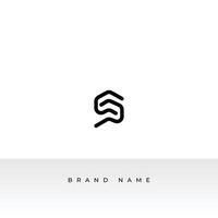 S letter Logo. Black line S Letter. Flat Logo Design Template Element Usable for Business and Branding Logos. vector