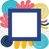 Colorful Abstract Frame Border Design Template Background vector