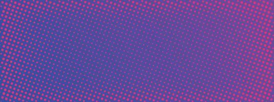 Pink and purple halftone polka dot gradient background. Doteed pixel texture overlay. Pop Art style backdrop. Cartoon or futuristic moving particle points. vector