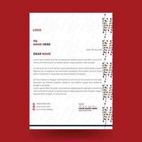 Professional and modern Letterhead design Template with red color. vector