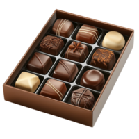 Chocolates in a Box on Transparent Background png
