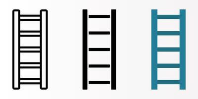 Ladders icon set. Step ladder icon sign. for mobile concept and web design. illustration on white background vector