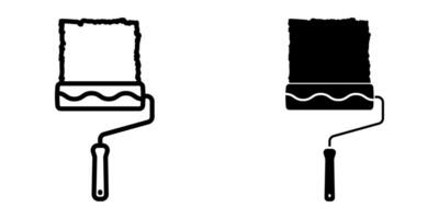 Paint Roller icon set. Paint sign. for mobile concept and web design. illustration on white background vector