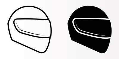 Helmet icons set. Motorbike helmet icon sign. for mobile concept and web design. illustration on white background vector