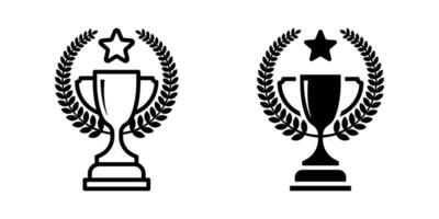 Trophy icons set. Award sign. for mobile concept and web design. illustration on white background vector