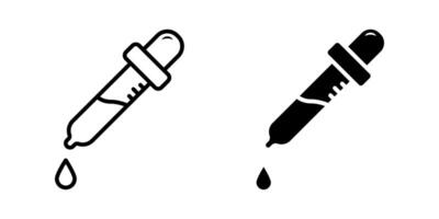 Dropper icon set. Pipette sign. for mobile concept and web design. illustration on white background vector