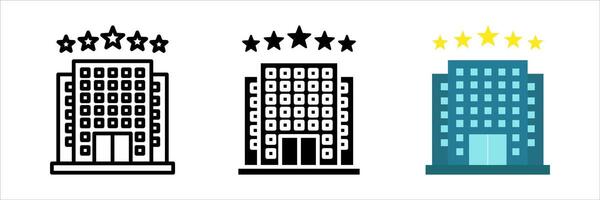 Hotel icon set. for mobile concept and web design. illustration on white background vector