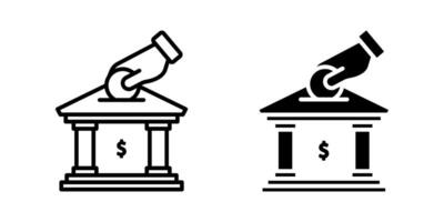 Deposit icon set. Finance sign. for mobile concept and web design. illustration on white background vector