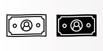 Money icon set. Cash sign. for mobile concept and web design. illustration on white background vector