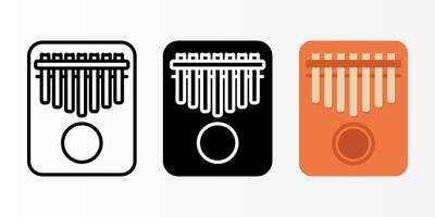 Kalimba icon set. kalimba sign. for mobile concept and web design. illustration on white background vector