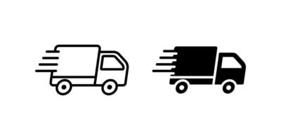Delivery icon set. truck fast shipping Symbol. for mobile concept and web design. illustration on white background vector