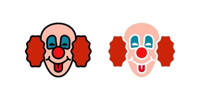 Clown icons set. for mobile concept and web design. illustration on white background vector