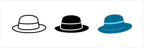 Hat icon set. Hats sign. for mobile concept and web design. illustration on white background vector