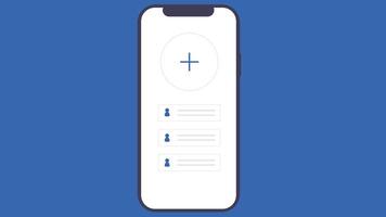 add people mobile screen demo flat design vector