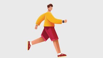 graphic person running in isolated backdrop background vector