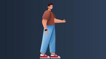 graphic person model in isolated backdrop background vector