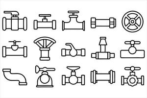 Pipeline Infrastructure Icon Set vector