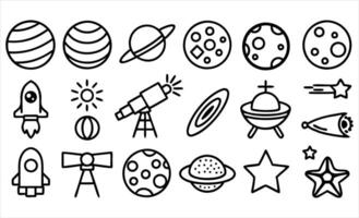 Astro Exploration Icon Set vector