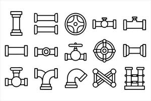 Pipeline Engineering Icon Pack vector