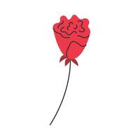 Elegant a red rose. Perfect for creating cards, invitations, web design and other Valentine's Day projects. vector
