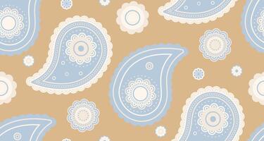 Paisley drawing with symmetry surface. Intricate stroke with royalty damask. Herb creativity as flourish ornamental. vector
