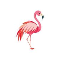 Minimalist Flamingo Silhouette Design on White Background vector