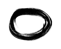 Circle drawn with a black marker. Doodle style scribble circle. Black hand drawn design elements on white background. illustration vector