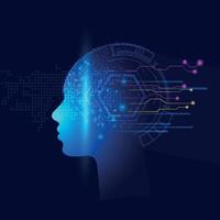 Artificial Intelligence concept. Creative brain concept background. Technology web background. Big data and artificial intelligence concept. vector