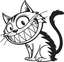 a black and white line drawing of a cat's face vector