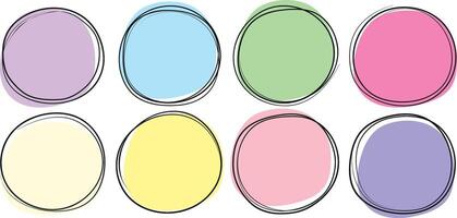 Colorful bright frame for text one line illustration doodle sketch hand drawn on transparent background illustration vector