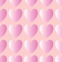 seamless pattern of pink gradient hearts on light background, romantic love theme texture wrapping paper vector