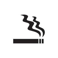 Minimalist Cigarette Icon in Black and White Design vector