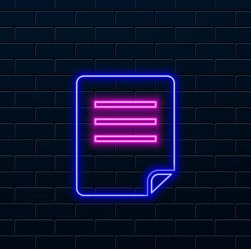 File document list icon symbol animation on black background. Financial check icon vector