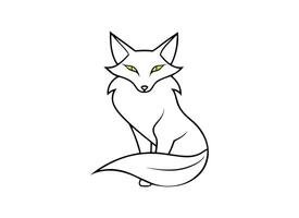 Minimalistic Fox Line Art - Elegant and Modern Design vector