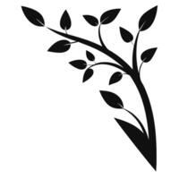 Intricate Floral Silhouette Design Border and Frame vector