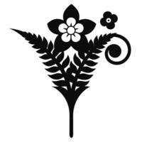 Intricate Floral Silhouette Design for Border and Frame vector