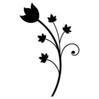 Elegant Floral Corner Element with Ornamental Patterns vector